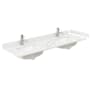 Wyndham Collection 66" Quartz Vanity Top with Backsplash and Sidesplash Giotto Quartz