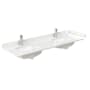 Wyndham Collection 66" Quartz Vanity Top with Backsplash and Sidesplash White Quartz