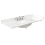 Wyndham Collection 48" Quartz Vanity Top with Backsplash and Sidesplash White Quartz