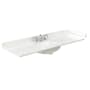 Wyndham Collection 60" Quartz Vanity Top with Backsplash and Sidesplash White Quartz