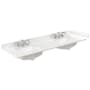 Wyndham Collection 66" Quartz Vanity Top with Backsplash and Sidesplash White Quartz