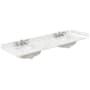 Wyndham Collection 72" Quartz Vanity Top with Backsplash and Sidesplash Giotto Quartz