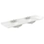 Wyndham Collection 84" Quartz Vanity Top with Backsplash and Sidesplash White Quartz