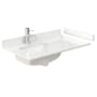 Wyndham Collection 36" Quartz Vanity Top with Backsplash, Sidesplash, and Left Offset Bathroom Sink White Quartz