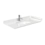 Wyndham Collection 42" Cultured Marble Vanity Top with Backsplash and Sidesplash Carrara Cultured Marble