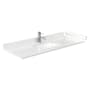 Wyndham Collection 54" Cultured Marble Vanity Top with Backsplash and Sidesplash Carrara Cultured Marble
