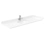 Wyndham Collection 60" Cultured Marble Vanity Top with Backsplash and Sidesplash White Cultured Marble