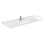 Wyndham Collection 66" Cultured Marble Vanity Top with Backsplash and Sidesplash Carrara Cultured Marble
