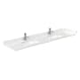 Wyndham Collection 84" Cultured Marble Vanity Top with Backsplash and Sidesplash Carrara Cultured Marble