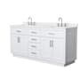Wyndham Collection Beckett TK 72" Free Standing Double Basin Vanity Set with Cabinet and Quartz Vanity Top White / Giotto Quartz Top / Brushed Nickel Hardware