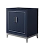 Wyndham Collection Marlena 30" Single Free Standing Vanity Cabinet Only - Less Vanity Top Dark Blue / Brushed Nickel Hardware