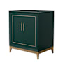 Wyndham Collection Marlena 30" Single Free Standing Vanity Cabinet Only - Less Vanity Top Green / Satin Bronze Hardware