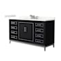 Wyndham Collection Marlena 60" Free Standing Single Basin Vanity Set with Cabinet and Quartz Vanity Top Black / Giotto Quartz Top / Brushed Nickel Hardware