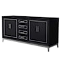 Wyndham Collection Marlena 72" Double Free Standing Vanity Cabinet Only - Less Vanity Top Black / Brushed Nickel Hardware