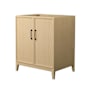 Wyndham Collection Elan 29" Single Free Standing Vanity Cabinet Only - Less Vanity Top White Oak / Matte Black Hardware