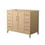 Wyndham Collection Elan 42" Single Free Standing Vanity Cabinet Only - Less Vanity Top White Oak / Brushed Nickel Hardware