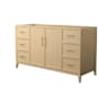 Wyndham Collection Elan 59" Single Free Standing Vanity Cabinet Only - Less Vanity Top White Oak / Brushed Nickel Hardware