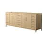 Wyndham Collection Elan 83" Double Free Standing Vanity Cabinet Only - Less Vanity Top White Oak / Brushed Nickel Hardware
