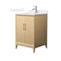 Wyndham Collection Janna 24" Free Standing Single Basin Vanity Set with Cabinet and Cultured Marble Vanity Top White Oak / White Cultured Marble Top / Brushed Nickel Hardware