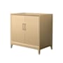 Wyndham Collection Janna 36" Single Free Standing Vanity Cabinet Only - Less Vanity Top White Oak / Brushed Nickel Hardware