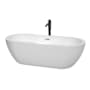 White / Polished Chrome Trim / Matte Black Faucet
