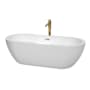 White / Polished Chrome Trim / Brushed Gold Faucet