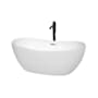 White / Polished Chrome Trim / Matte Black Faucet