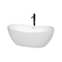 White / Shiny White Trim / Matte Black Faucet