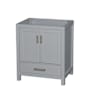 Wyndham Collection Sheffield 30" Single Free Standing Vanity Cabinet Only - Less Vanity Top Gray
