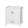 Wyndham Collection Sheffield 30" Single Free Standing Vanity Cabinet Only - Less Vanity Top White