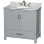 Gray / White Carrara Marble Top