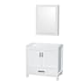 Wyndham Collection Sheffield 36" Single Free Standing Vanity Cabinet - Less Vanity Top White