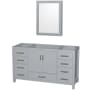 Gray / White Carrara Marble Top / Brushed Chrome Hardware