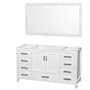 Wyndham Collection Sheffield 60" Single Free Standing Vanity Cabinet - Less Vanity Top White