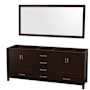Wyndham Collection Sheffield 79" Double Free Standing Vanity Cabinet Only - Less Vanity Top Espresso