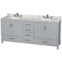 Gray / White Carrara Marble Top