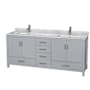Gray / White Carrara Marble Top