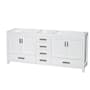 White / Brushed Chrome Hardware