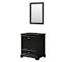 Wyndham Collection Deborah 29-1/4" Free Standing Single Wood Vanity Cabinet Only with Mirror - Less Vanity Top Dark Espresso / Polished Chrome Hardware