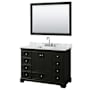 Dark Espresso / White Carrara Marble Top / Polished Chrome Hardware