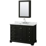 Dark Espresso / White Carrara Marble Top / Polished Chrome Hardware