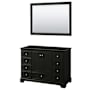 Wyndham Collection Deborah 47-1/4" Free Standing Single Wood Vanity Cabinet Only with Mirror - Less Vanity Top Dark Espresso / Polished Chrome Hardware
