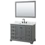 Dark Gray / White Carrara Marble Top / Matte Black Hardware