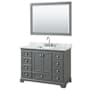 Dark Gray / White Carrara Marble Top / Polished Chrome Hardware