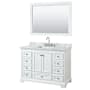 White / White Carrara Marble Top / Polished Chrome Hardware