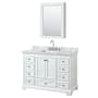 White / White Carrara Marble Top / Polished Chrome Hardware