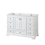 Wyndham Collection Deborah 47-1/4" Free Standing Single Wood Vanity Cabinet Only - Less Vanity Top White / Polished Chrome Hardware