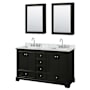 Dark Espresso / White Carrara Marble Top / Polished Chrome Hardware