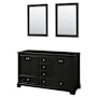 Wyndham Collection Deborah 59-1/4" Double Free Standing Wood Vanity Cabinet - Less Vanity Top Dark Espresso / Polished Chrome Hardware
