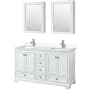 White / Carrara Cultured Marble Top / Polished Chrome Hardware